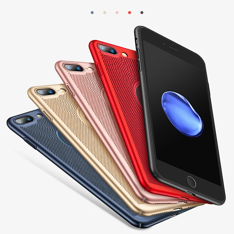 Ultra Slim Phone Case For iPhone 6 6s 7 8 11 14 Plus Hollow Heat Dissipation Case For iPhone 14 13 11 12 Pro Max XR X XS MAX SE