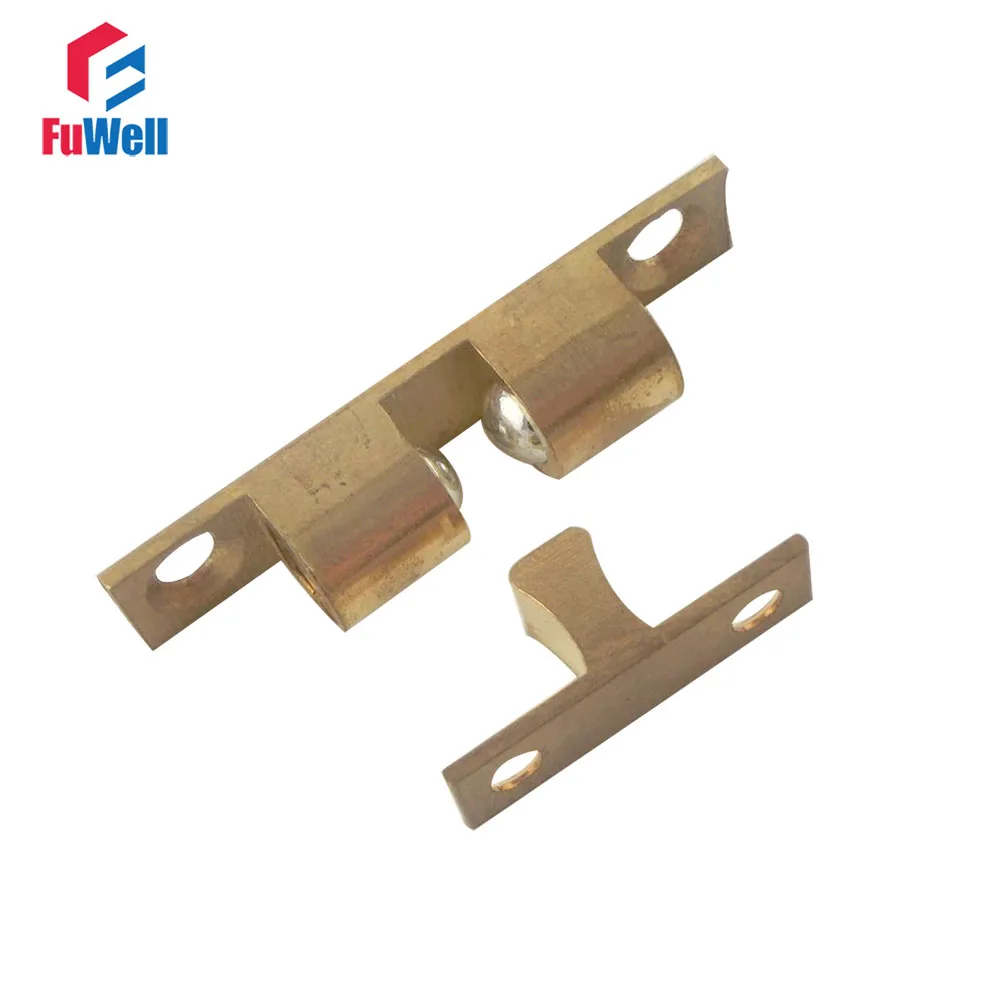 6 шт., латунные защелки для дверей, длина 48 мм