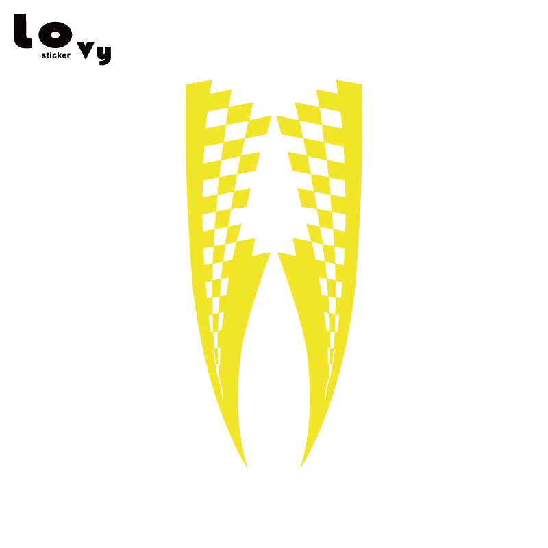 Гоночный полосатый спортивный флаги сетки капот Виниловая наклейка для