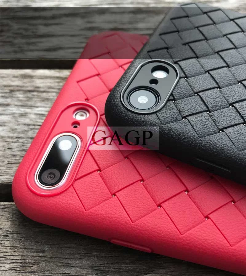 Для iphone X 10 iphone 6s 6 Plus чехол XS Max XR плетеный кожаный чехол X Силиконовый чехол для iphone 11 Pro iphone 7 8 plus чехол