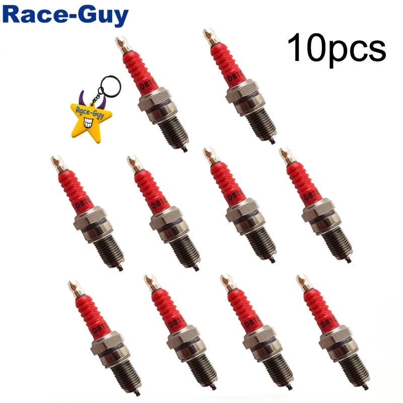 Red D8TC Ignition Spark Plug For 150cc 200cc 250cc Engine Quad Go Kart Buggy Scooter Pit Dirt Motor Bike Motorcycle ATV | Автомобили и