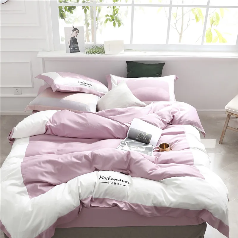 Простые постельные принадлежности в скандинавском стиле Пододеяльник Простыня