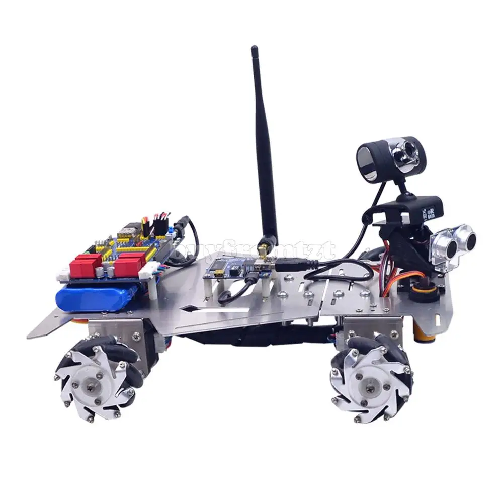 Умный робот автомобиль 4WD с Wi Fi камера 640*480 60 мм невыполненные колеса Mecanum WiFi +