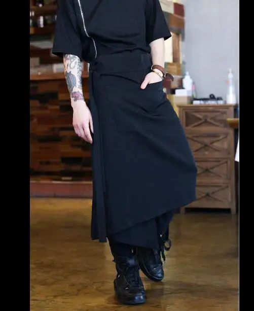 2017 Для мужчин и горе с отправление t семь юбка Штаны стилист Комбинезоны Штаны|skirt