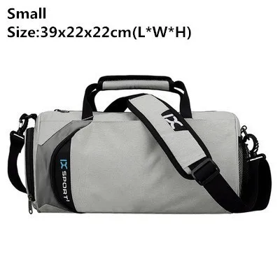 Light Grey Small Водонепроницаемые мужские спортивные сумки для тренировок, многофункциональные сумки для сухого влажного разделения, сумки для фитнеса, тренировок, йоги, сумки через плечо с обувью - Цвет: Light Grey Small