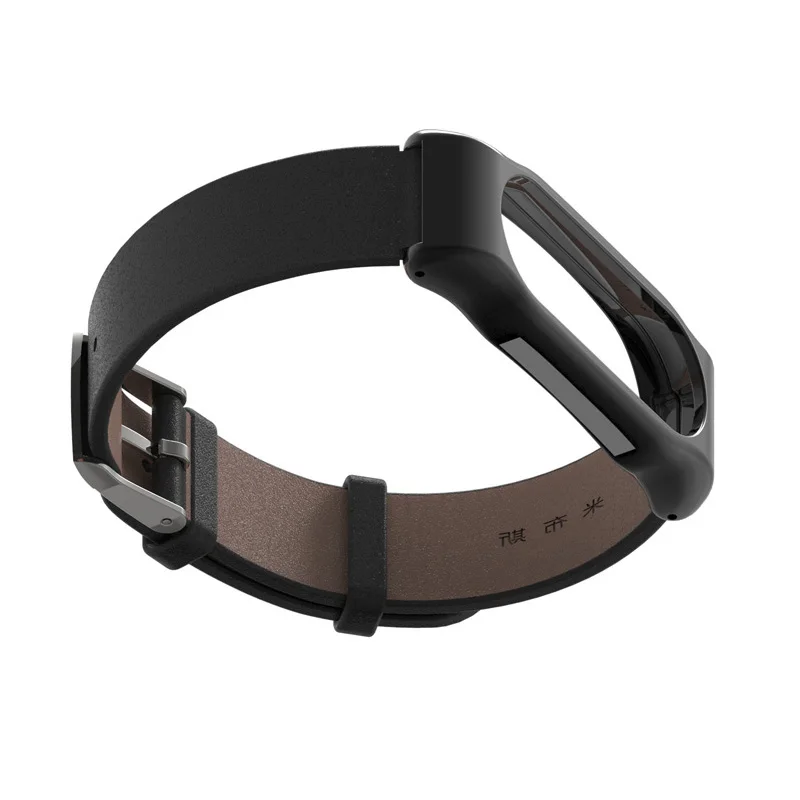 mi jobs кожаный/стальной ремешок/плюс для Xiaomi mi Band 2 несколько браслет изменить красивый стильный Xiao mi Eco Chain - Цвет: Leather Black
