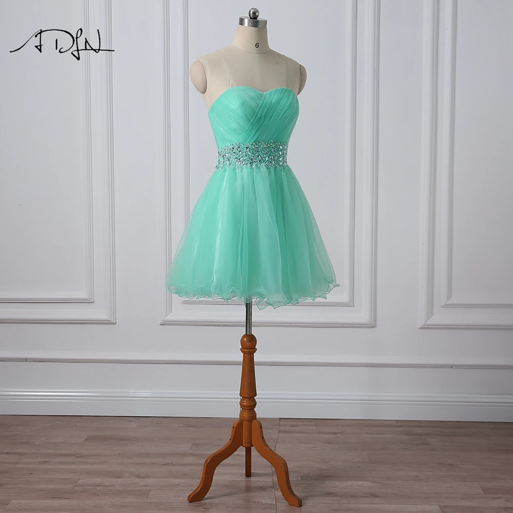 Милое Мятное платье ADLN милое Тюлевое ТРАПЕЦИЕВИДНОЕ короткое вечернее с бисером