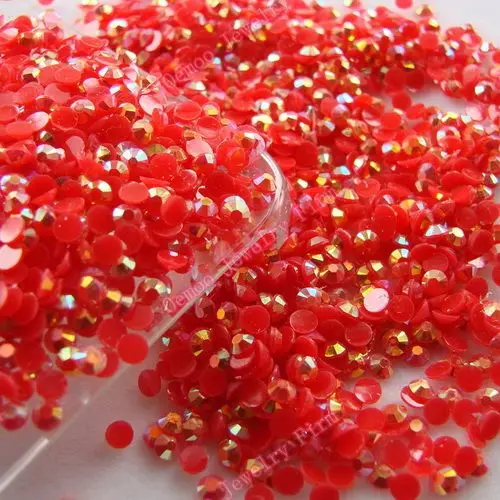 Светильник Siam/Red AB 2 мм 3 4 для дизайна ногтей стразы из смолы и желе круглые с