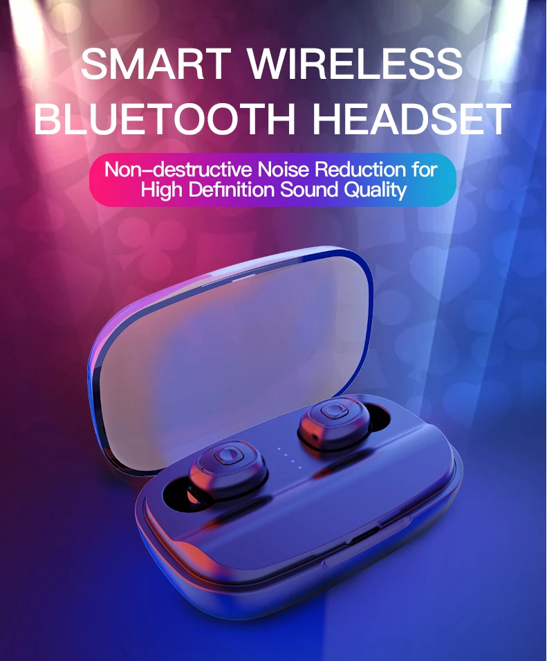 Беспроводные наушники YMJ TWS Bluetooth мини водонепроницаемые для всех телефонов