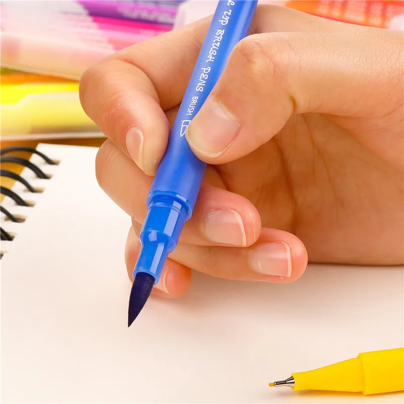 Набор акварельных маркеров 48 шт. двусторонний фломастер для рисования