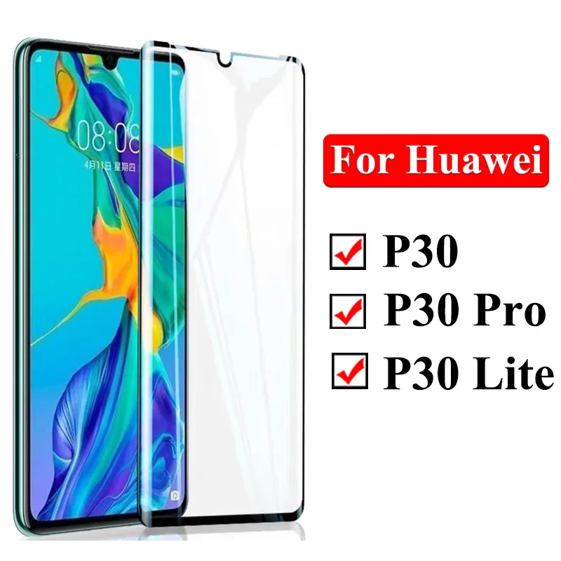 3D полное покрытие закаленное стекло для Huawei P30 Pro Lite Tremp защита экрана Huawai Huaweii P 30