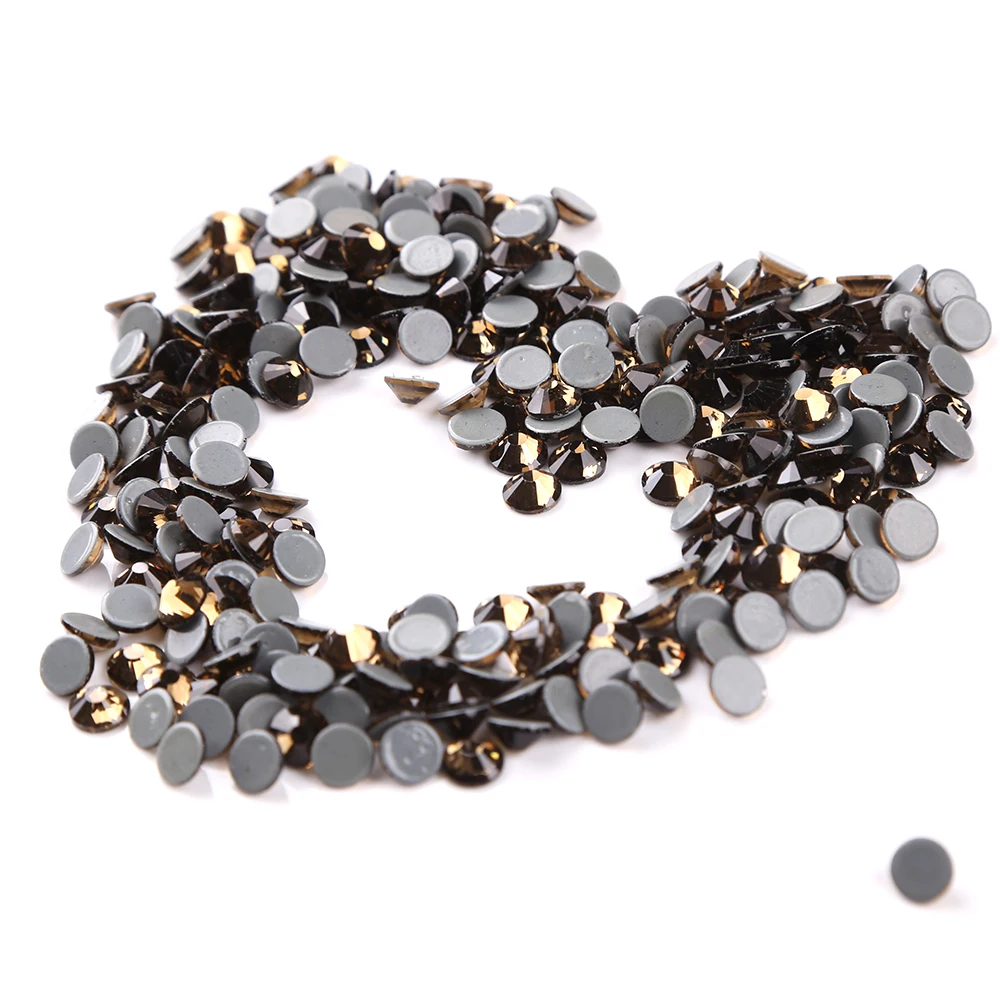 Стразы для одежды SS12 SS16 SS20 1440 шт SS30 Crystal Lt Colorado Topaz Hot back Glass Stone|Стразы| |