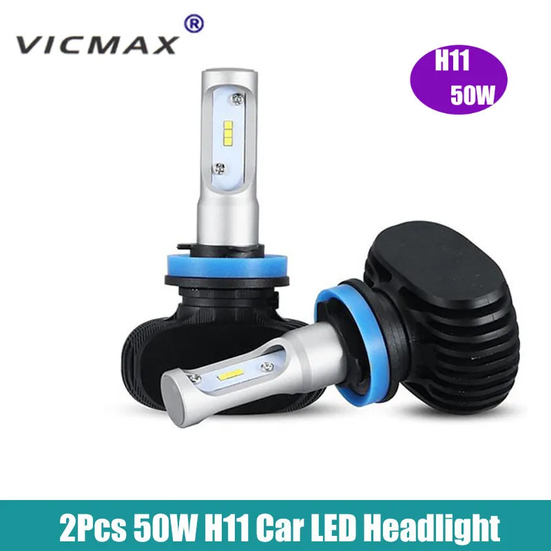 Vicmax 9005 HB3 9006 HB4 H11 H4 H7 LED H1 H3 авто фар S1 50 Вт 8000LM 6000 К автомобильных лампы все в одном csp