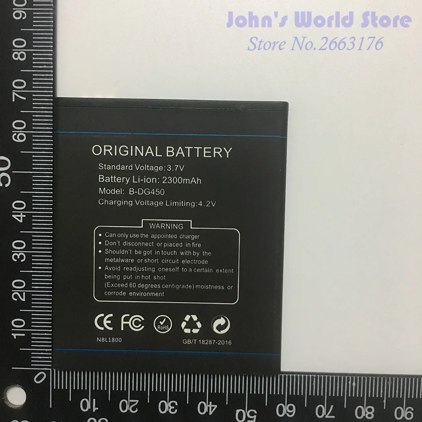 Original Battery for DOOGEE B-DG450 Smartphone 2300mAh Lithium-ion DG450 Mobile Phone battery | Мобильные телефоны и
