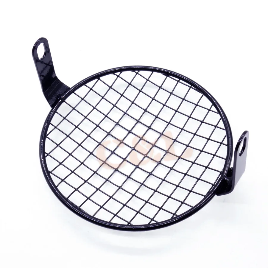 Мотоциклетный черный металлический Ретро-гриль с боковым креплением налобный