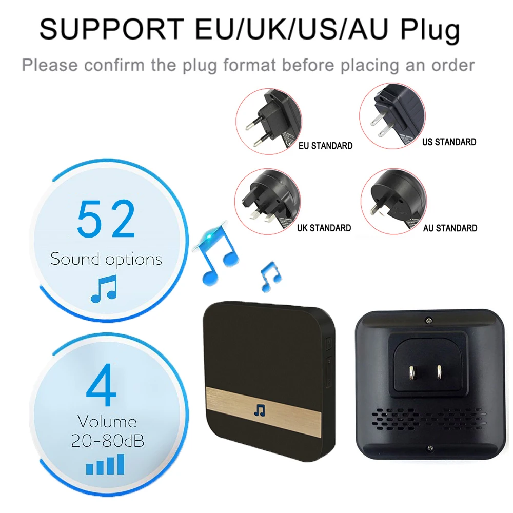 Умный 720P Wifi дверной звонок кольцо для камеры домофон ИК сигнализация