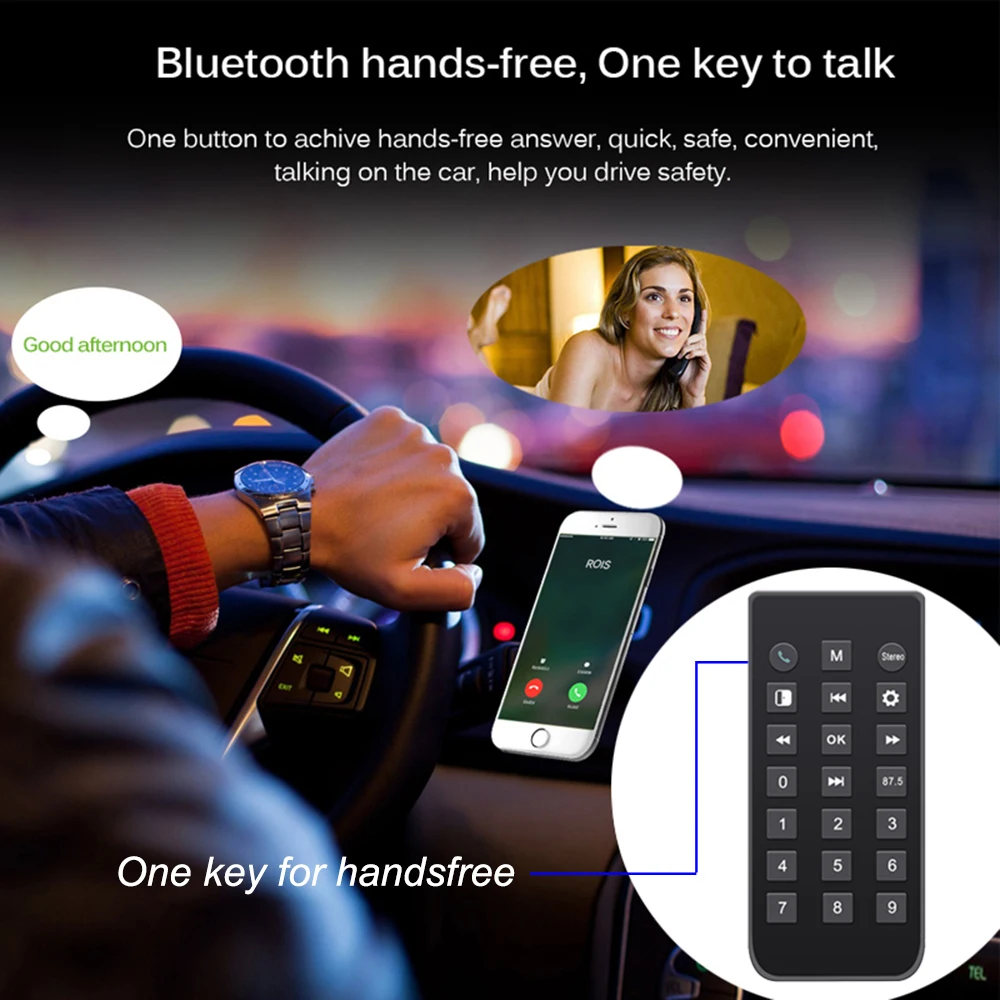 JINSERTA Bluetooth 5 0 пульт дистанционного управления Управление FM передатчик