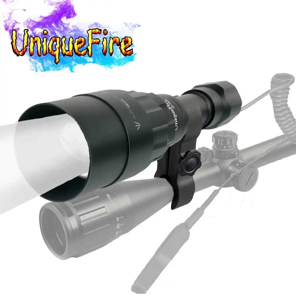 UniqueFire 1605 Zoomable 75 мм объектив IR 850nm фонарик 3 режима ночного видения фонарь