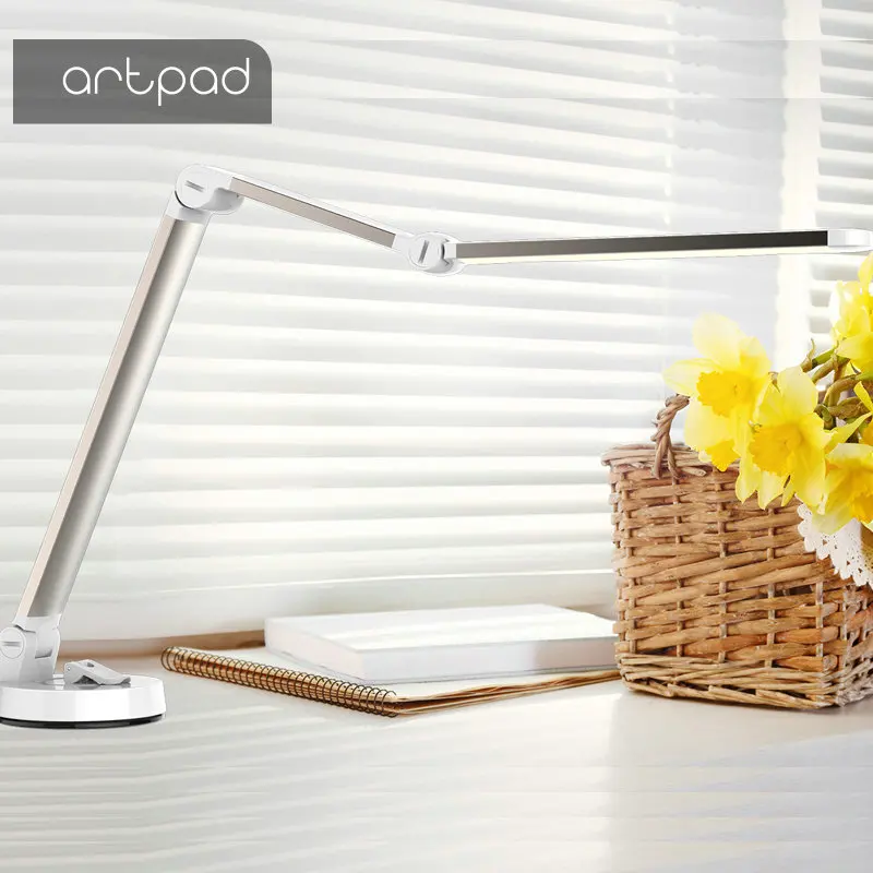 ArtPad 5W Folding Sucker LED Table Lamp With 3-Grade Brightness Touch Dimmer Intelligent Eye Desk | Освещение