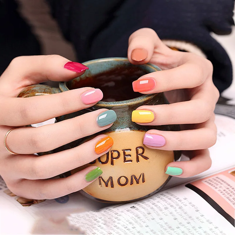 24 шт., 31 цвет, Короткие накладные ногти, полное покрытие, накладные ногти, АБС-пластик, искусственные Типсы, украшения для ногтей, для женщин