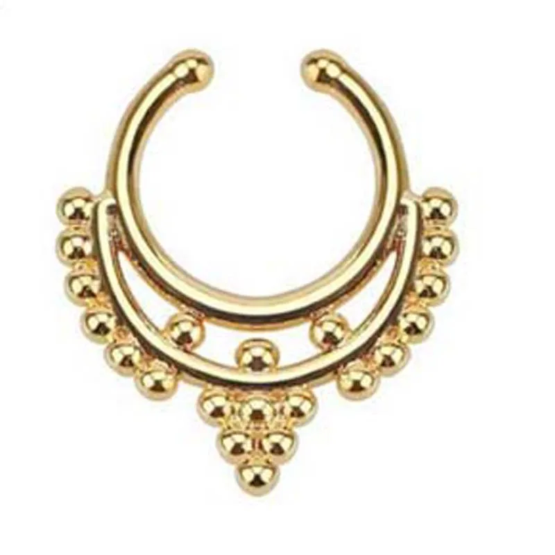 Новинка 316L тианиевые лепестки цветка кликер Нос Обруч Кольца Пирсинг тела