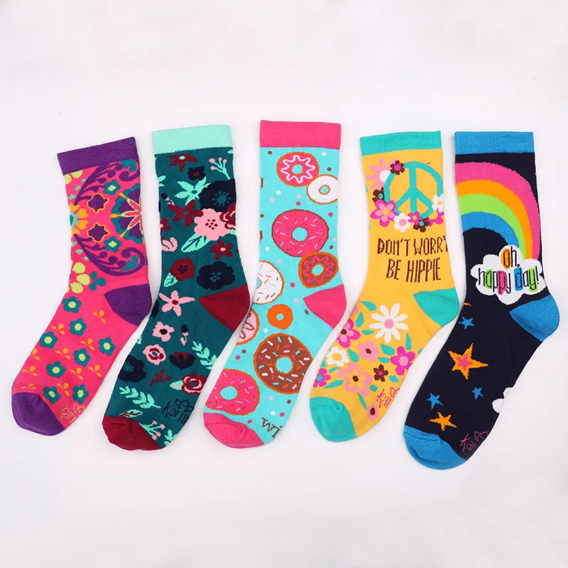 Модные Носки Happy хлопковые мягкие красивые кривые мужские забавные женские для
