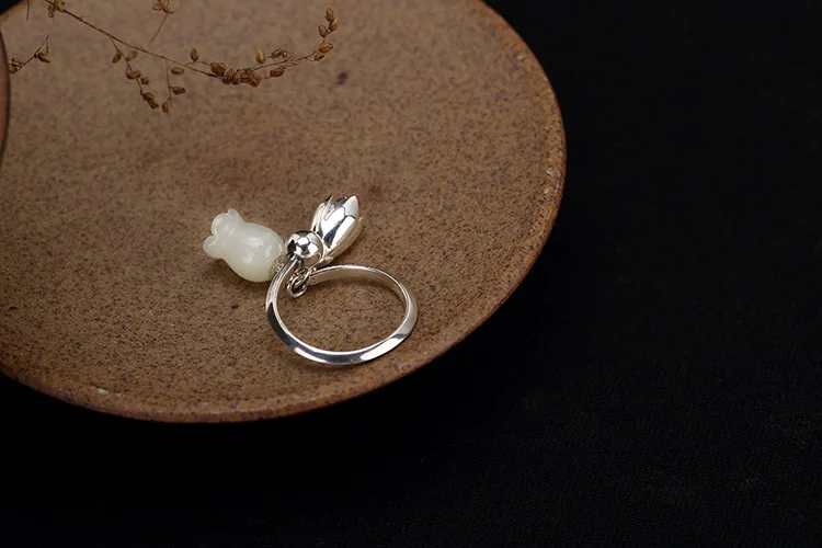 S925 Стерлинговое Серебро модное элегантное кольцо с цветами ювелирные изделия