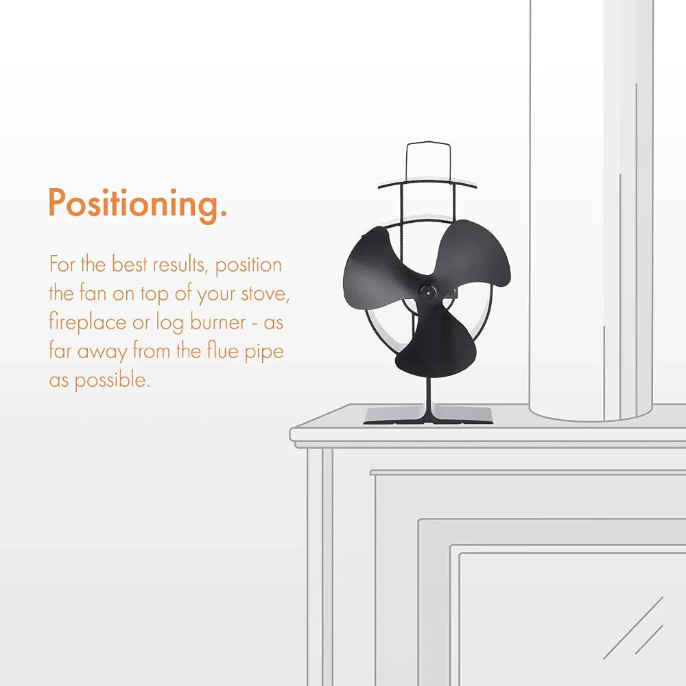 Бесплатная доставка дровяная плита экологический вентилятор-Heat Powered 3 лезвия