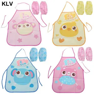 Детский фартук, 1 комплект, детский Кухонный Фартук с рисунком, водонепроницаемая защита