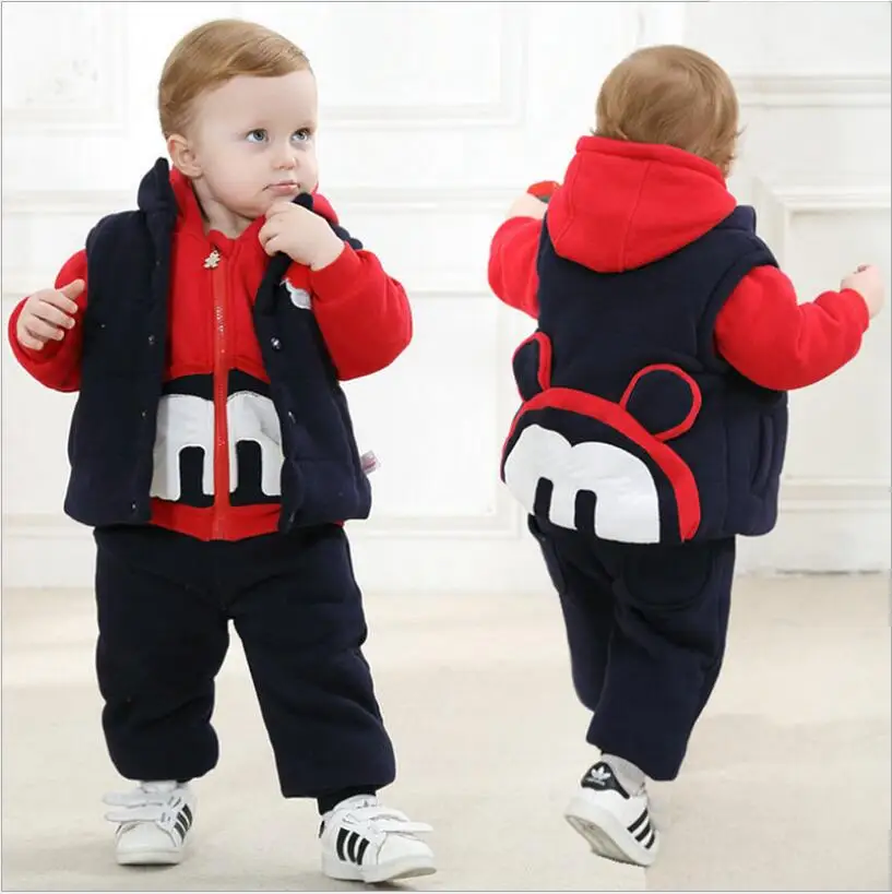 Комплекты одежды для детей зимний модный утепленный бархатный Повседневный