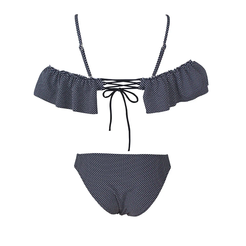 Tqskk 2019 новый сексуальный бикини со сборками Женский купальник Bandeau бразильский