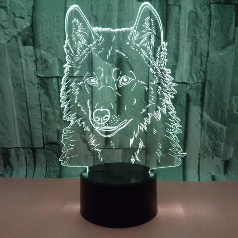 Цветная сенсорная 3d лампа иллюзия светодиодный ночник USB настольная для детей