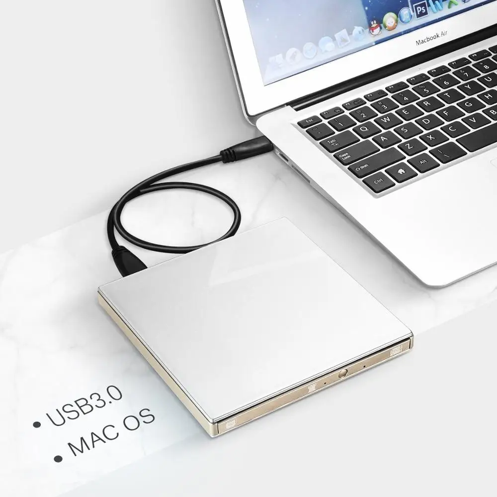 YiYaYo USB 3 0 DVD горелка оптический привод CD RW Запись ROM плеер для ноутбука hp Windows 10/8/7
