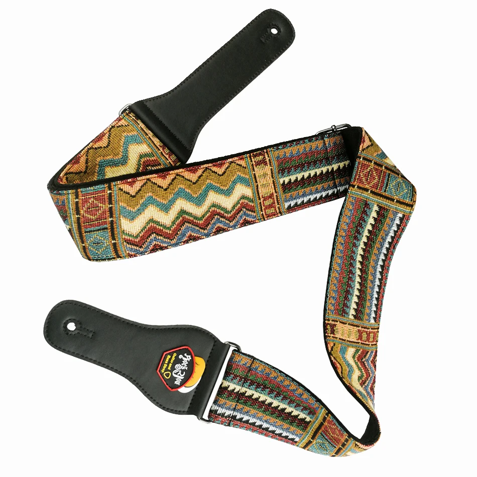 

Rock You Electric Bass Guitar Strap with Cute Little Bear Design Classical Guitar Accessories Bohemia style 6.2 cm wide