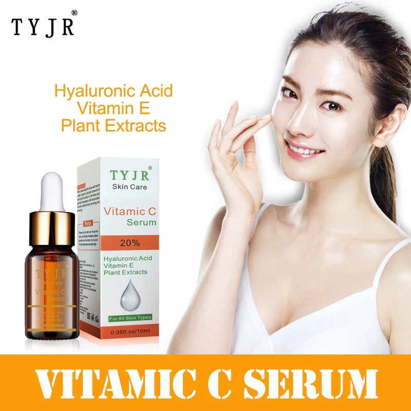 

1pc Vitamin C Serum 20% With Hyaluronic Acid Moisturizing Anti-Wrinkle Anti-Aging Skin Care Essence Face Care 10ml