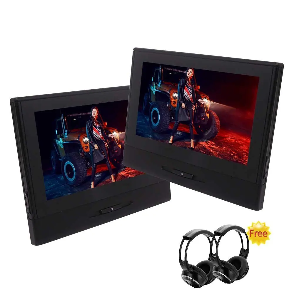 Eincar Двойной HD цифровой мультимедийный Мониторы подголовник автомобиля dvd плеер +