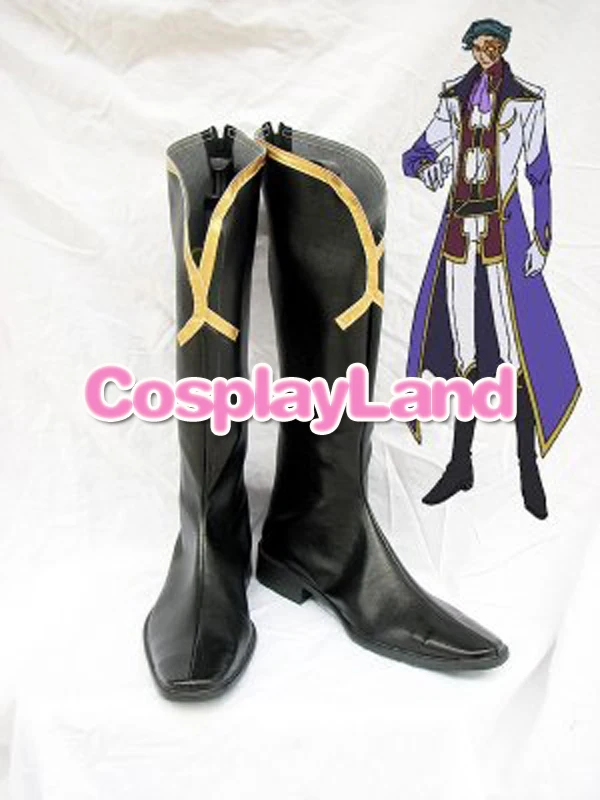 Код Geass/черные ботинки для костюмированной вечеринки Gottwald Jeremiah Вечерние в стиле