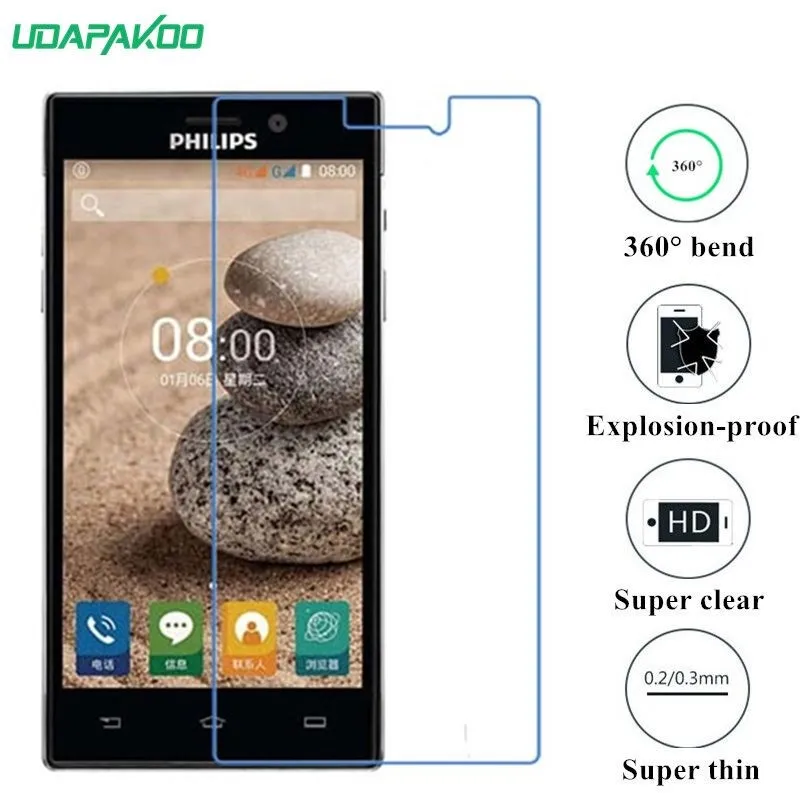 Udapakoo прозрачная закаленная (мягкое стекло) пленка для Philips Xenium V787 нано
