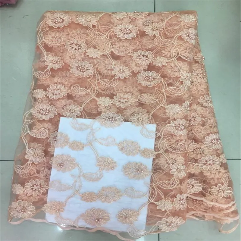 Нигерийская кружевная ткань для свадьбы 2019 Золотая африканская французская