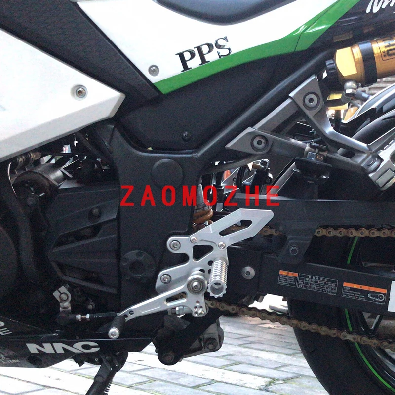 Для kawasaki Ninja 250 300 2013 Мотоцикл Регулируемый Rider сзади комплект подставка для ног задняя ухода за кожей ног колышки