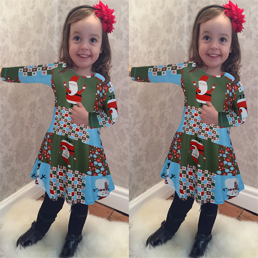 Рождественский комбинезон зимние платья для девочек детское платье с цветочным