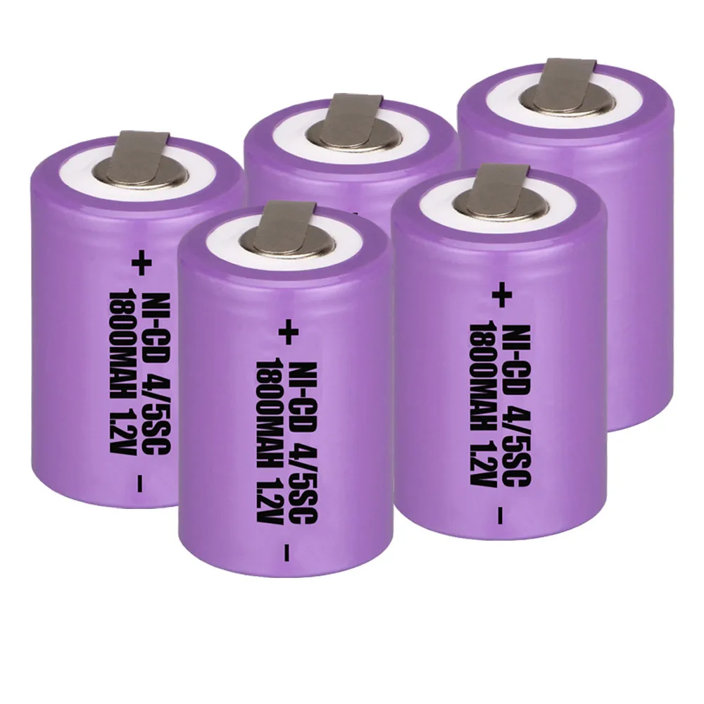 5 шт. 4/5SC батареи мощность инструмент батарея SUBC перезаряжаемые batterie 1800 мАч nicd 33 мм