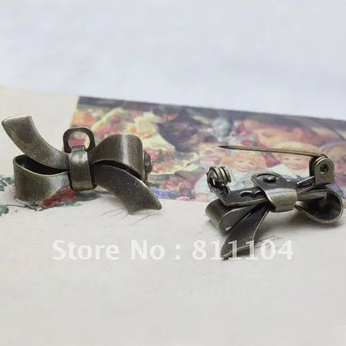 Булавки в античном стиле с бронзовым покрытием 17x28 мм|brooch findings|brass blanksbrooch base |