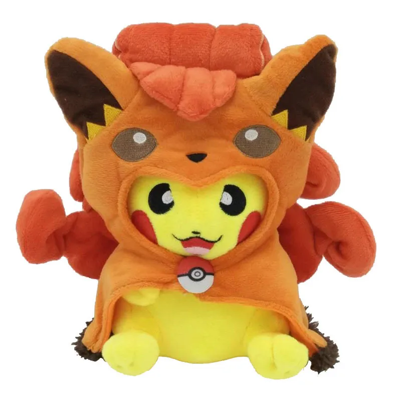 Милая плюшевая кукла Пикачу мягкая аниме Alolan Vulpix нарядная игрушка Детская для