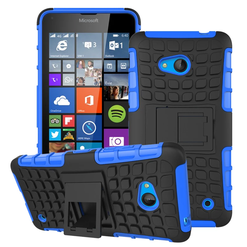 Ударопрочный чехол Hybird для Nokia Lumia 640 прочный силиконовый резиновый телефона N640