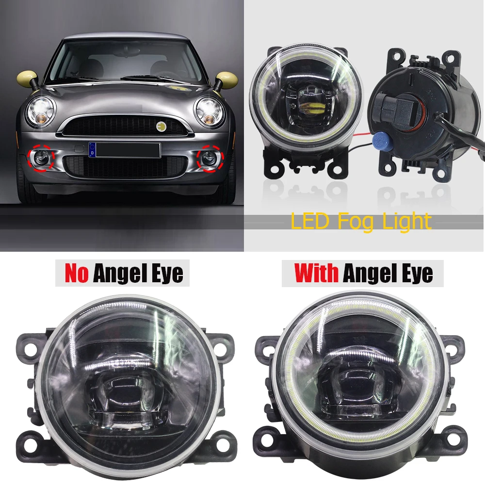 Buildreamen2 для Citroen DS3 2009- автомобильный H11 Светодиодный противотуманный светильник комплект 4000лм Объектив Ангел глаз дневной ходовой светильник DRL 12 В аксессуары