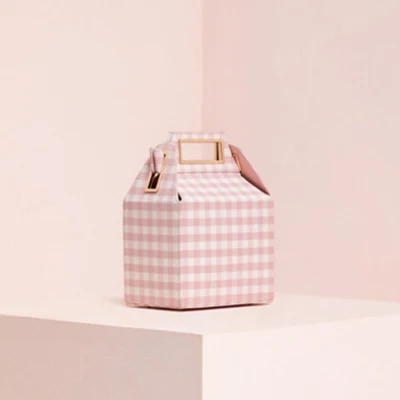 Plaid Pink Ins акриловые цепи коробка сумка для женщин зима вельвет цвет плед печати сумки дамы девушки сумки на плечо бренды дизайн шик - Цвет: Plaid Pink