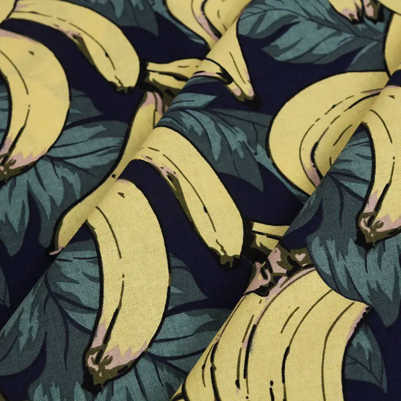 3 вида цветов винтажная ткань с рисунком банана в стиле ретро ситцевое принтом