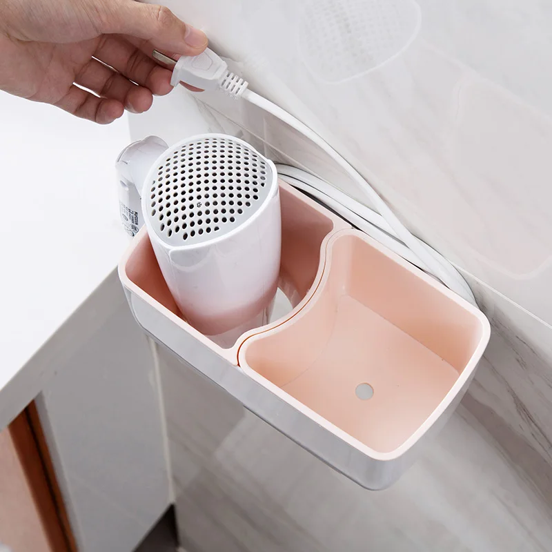 Punch-free Hair Dryer Bracket Bathroom Wash Rack Wall Hanging Shelf | Обустройство дома