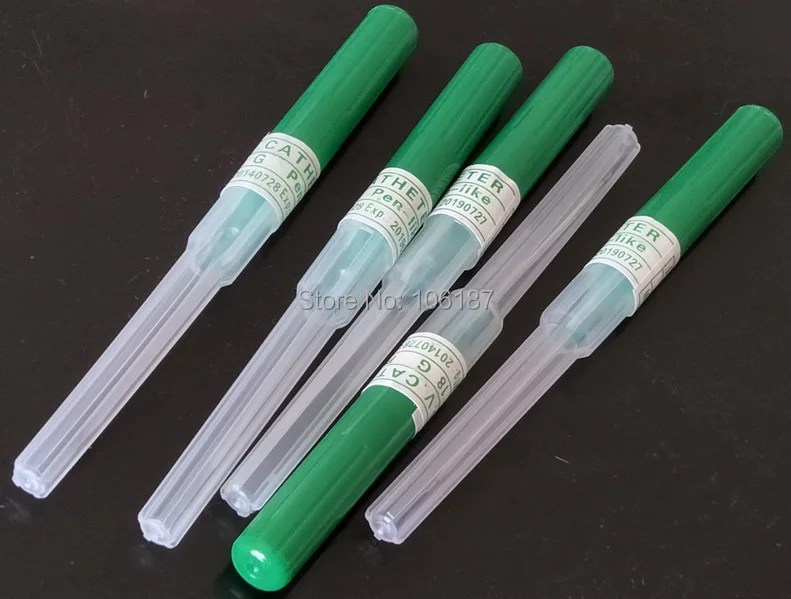 9 шт. 18G I.V. Спицы для пирсинга с катетером|piercing needle|catheter piercingcatheter needle |